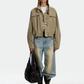 Retro Stand Collar Short Jacket ZTS0019