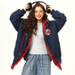 Layered Style Zip Up Hoodie WDZ0036