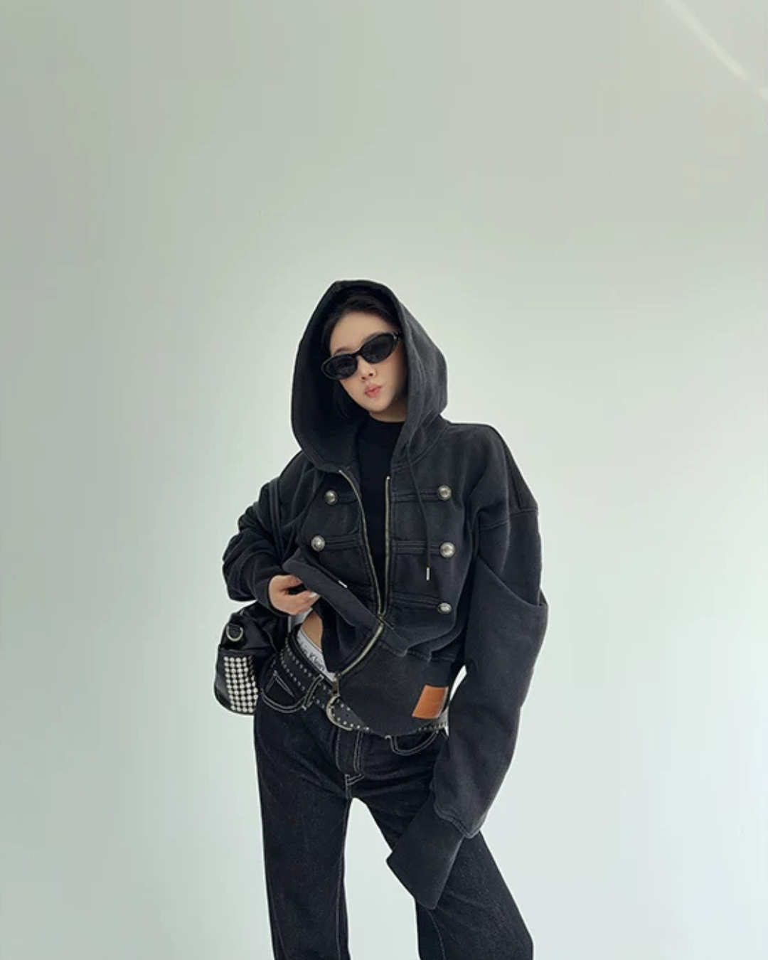 Napoleon-Style Zip-Up Hoodie YLS1071