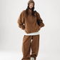 Half-Zip Stand Collar Fleece Top / Wide-Leg Sweatpants ACS0300