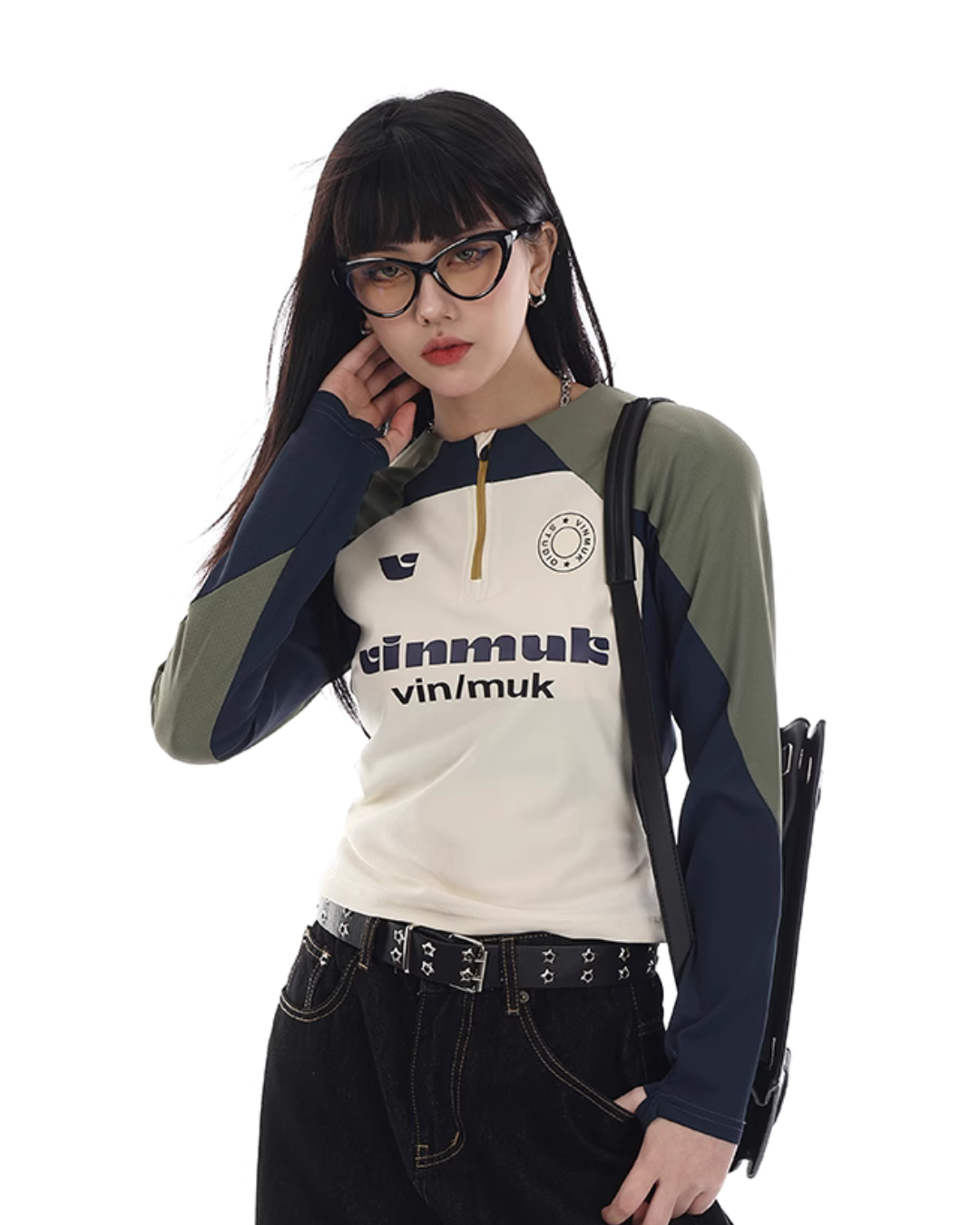 Retro Contrast Long Sleeve T-Shirt VIM0001