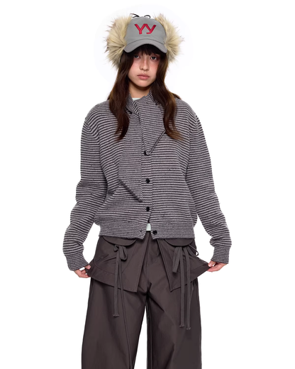 Dot Polar Fleece Knit Cardigan EZK0099