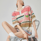 Multi-Border Openwork Polo Knit FER0224