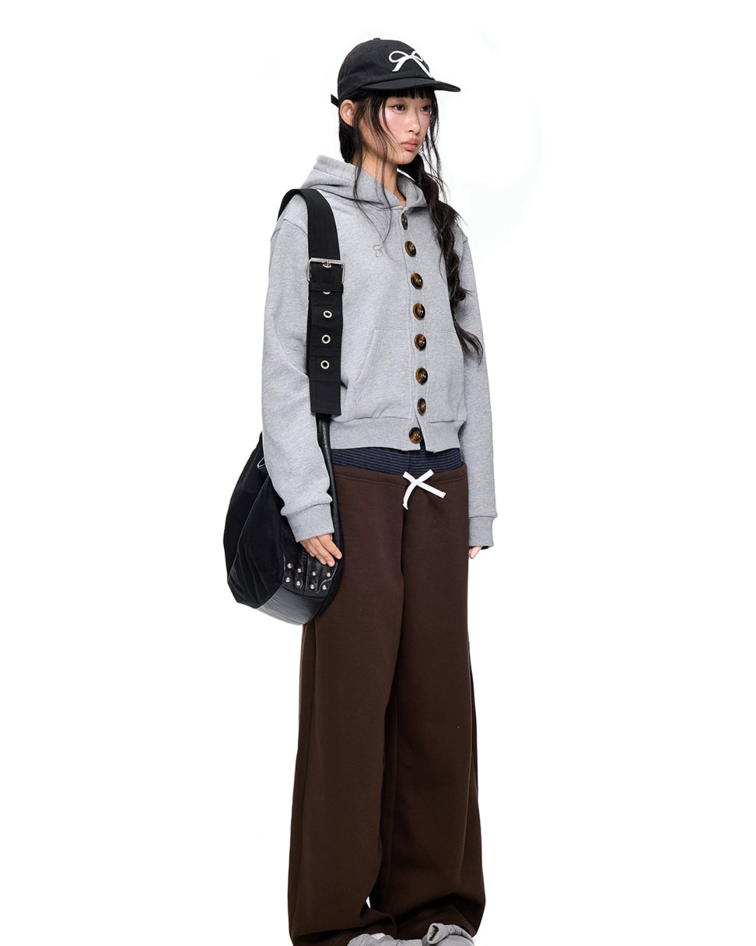 Multi-Button Short Hoodie Cardigan EZK0108