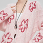 Flower Cable Knit Cardigan FER0042