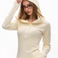 Half Button Long Sleeve Top MDB0003