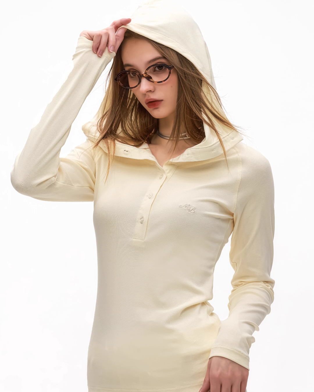 Half Button Long Sleeve Top MDB0003
