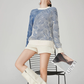 Blue Braided Round-Neck Knit FER0368