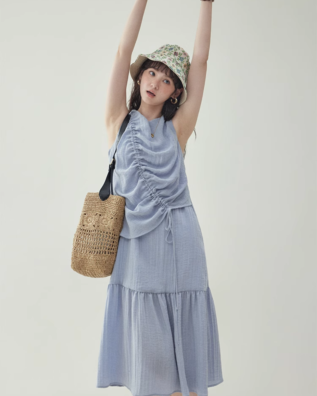 Wrap Tiered Dress AMU0016