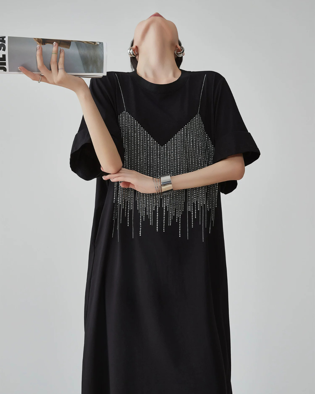 Layered-Style T-Shirt Dress FER0195