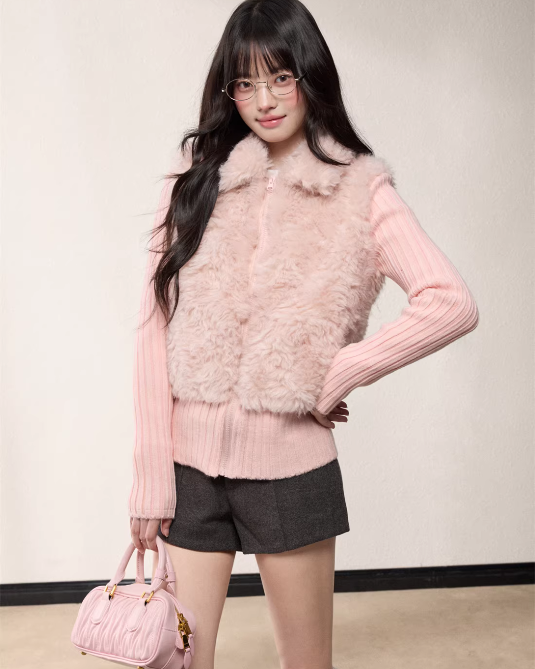 Fur Docking Knit Jacket MST0002