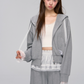 Double Zip Hood Jacket / Frill Docking Sweatpants ASG0017