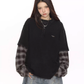 Plaid Two-Piece Long Sleeve T-Shirt BGS0046