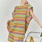 Multicolor Striped Sleeveless Top / Shorts FER0353