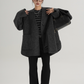 Colorless Wool Middle Coat / Scarf SRS0321