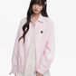 Pink Casual Polo Collar Jacket KIP0001