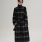 Stand Collar Paid Long Coat SRS0391