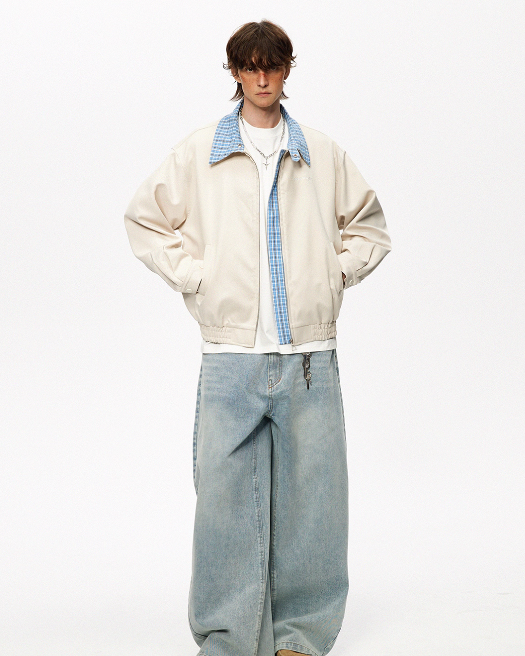 Plaid Loose Casual Jacket NDC0008