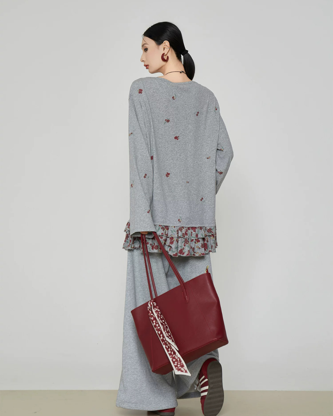 Patchwork Double-Layer Long-Sleeve T-Shirt FER0390
