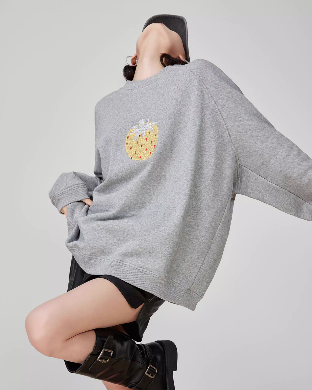 Strawberry Print Crewneck Sweatshirt FER0050