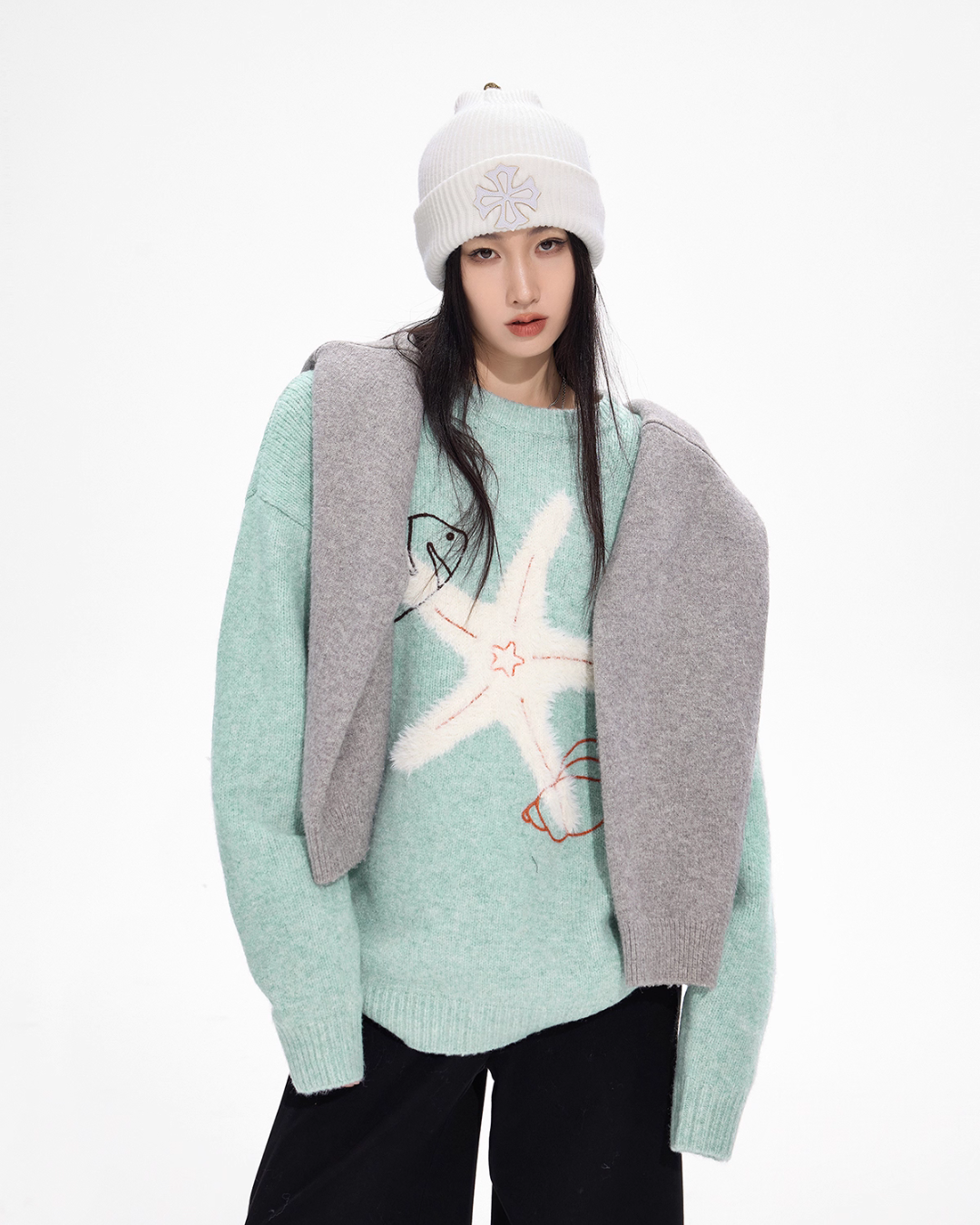Starfish Round Neck Knit ICM0102