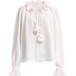 Floral Satin Shirt / Satin Fishtail Skirt TUW0004
