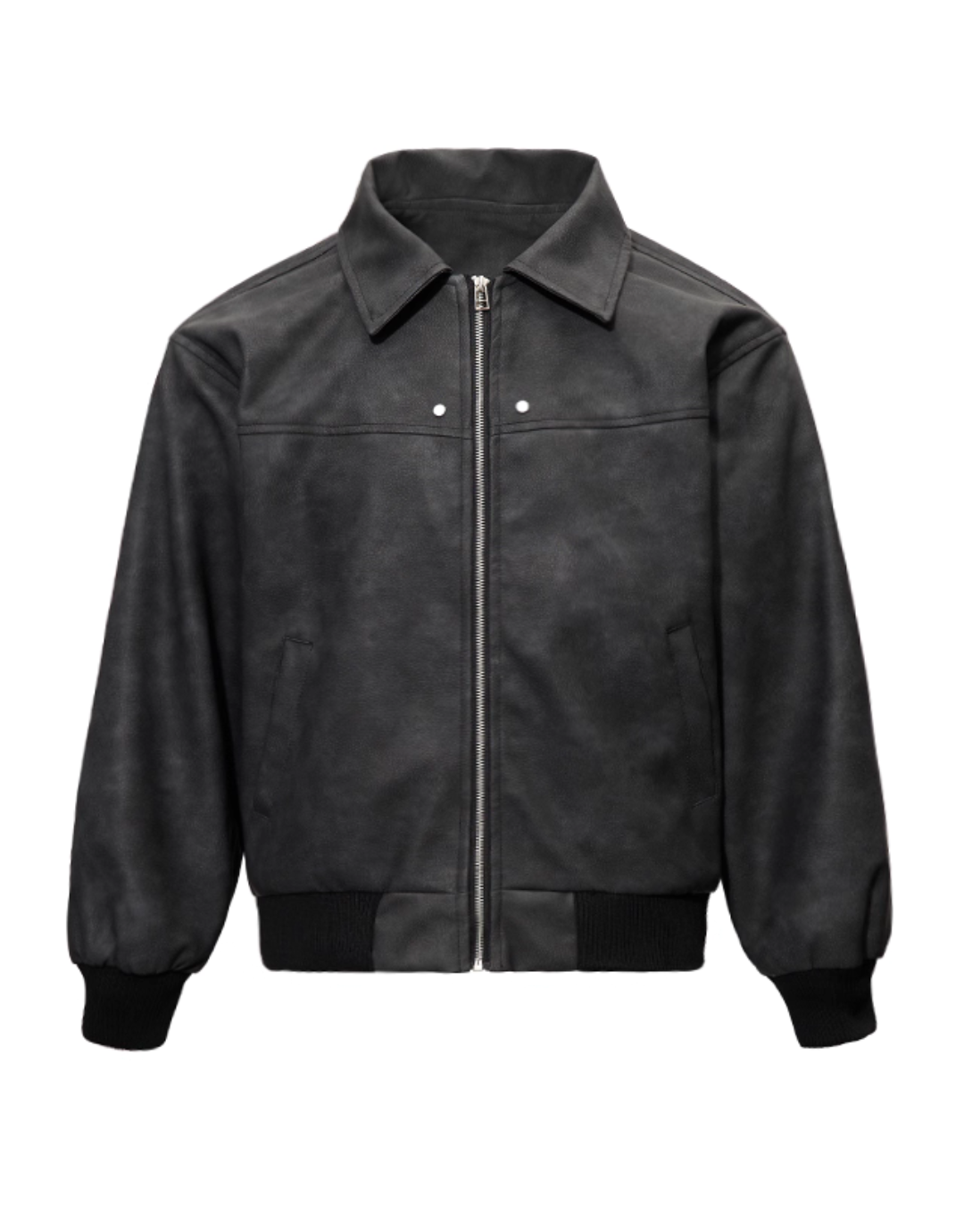 Retro Collar Leather Jacket NDC0001
