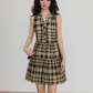 Tiered Check Shirt Mini Dress VAS0055