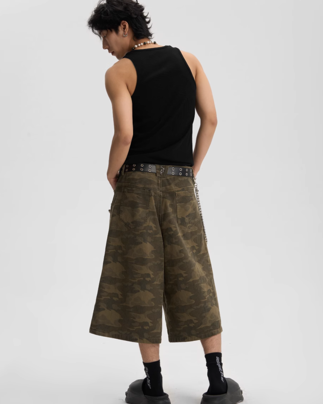 Retro Camouflage Cargo Cropped Shorts JHQ0006