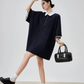 Two-Tone Polo Shirt Dress FER0226
