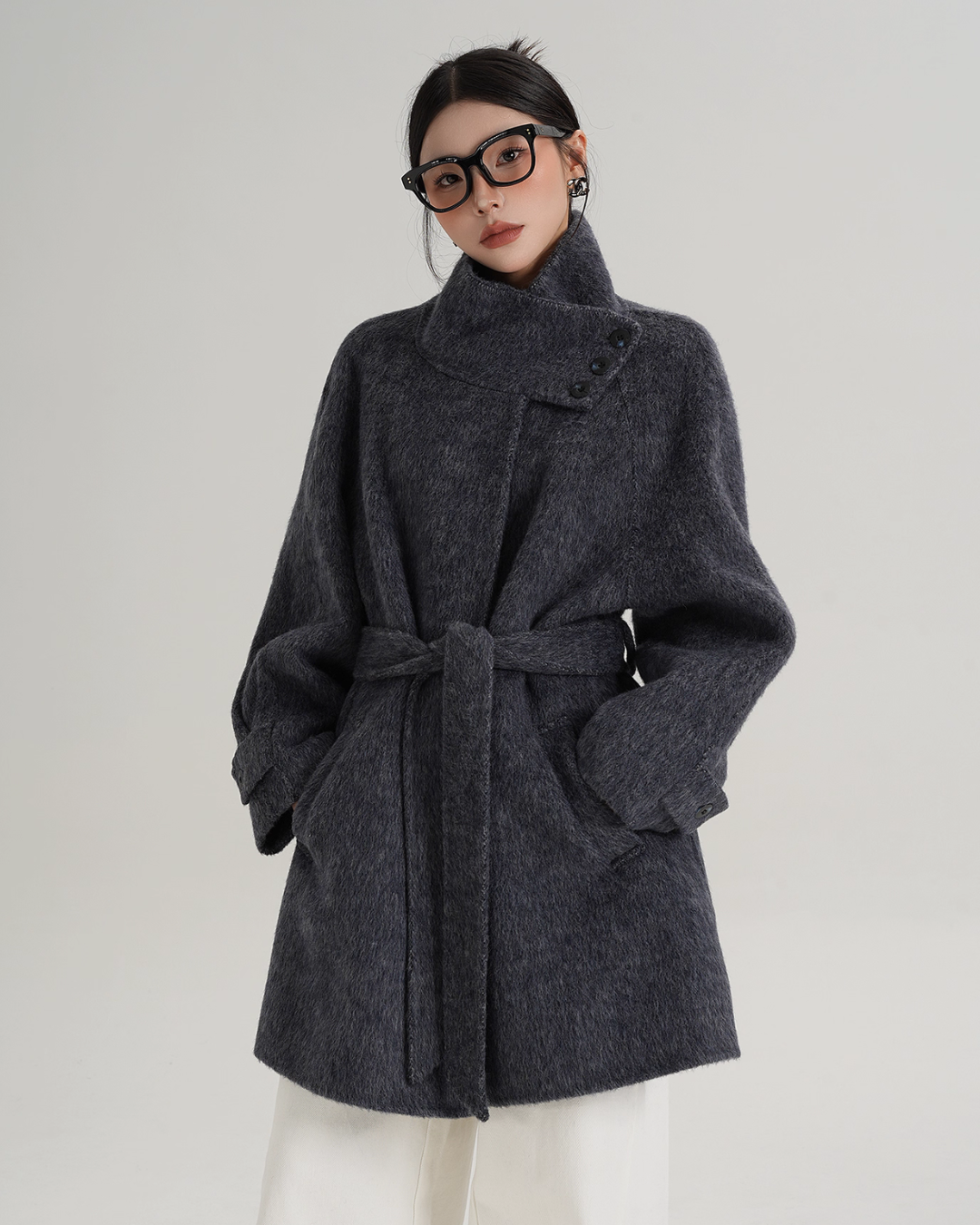 Stand Collar Wool Coat SRS0364