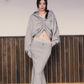 Shearled Cropped Hoodie / Mermaid Long Skirt IMC0037