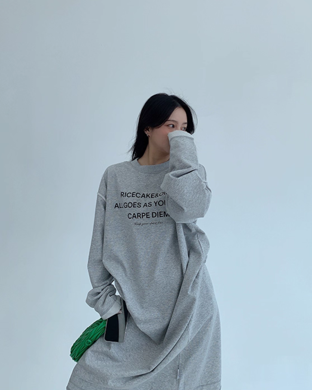Logo Print Oversized Dress YLS0931