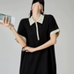 Bicolor Polo Mini Dress FER0122