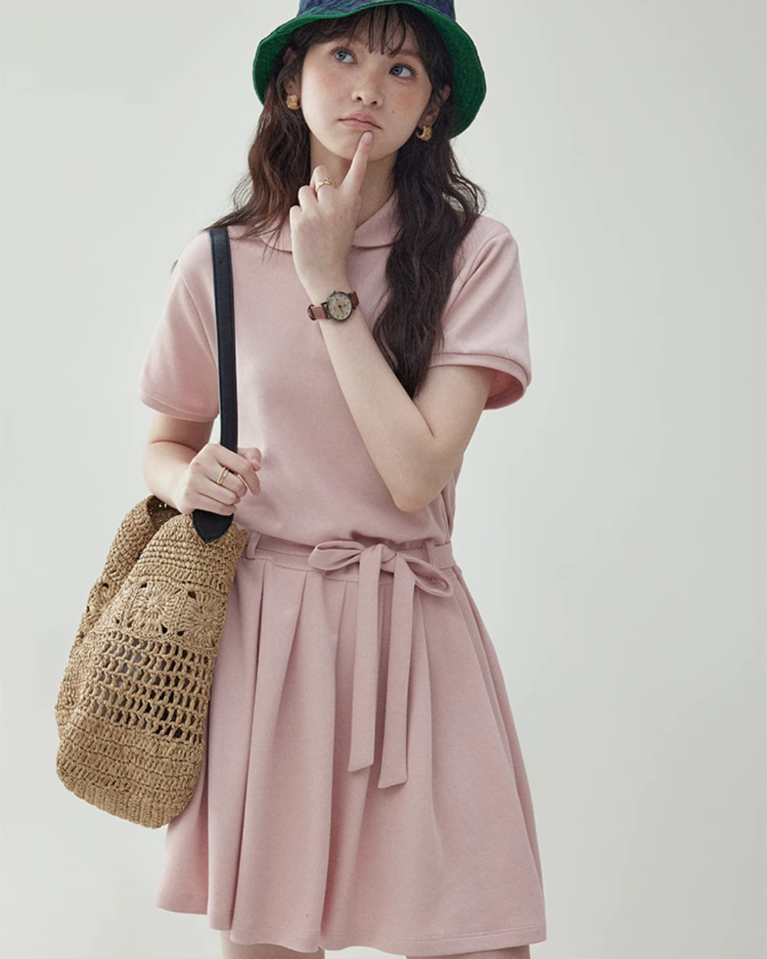 Polo Collar Mini Dress AMU0018