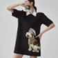 Dog Graphic Polo Dress FER0202