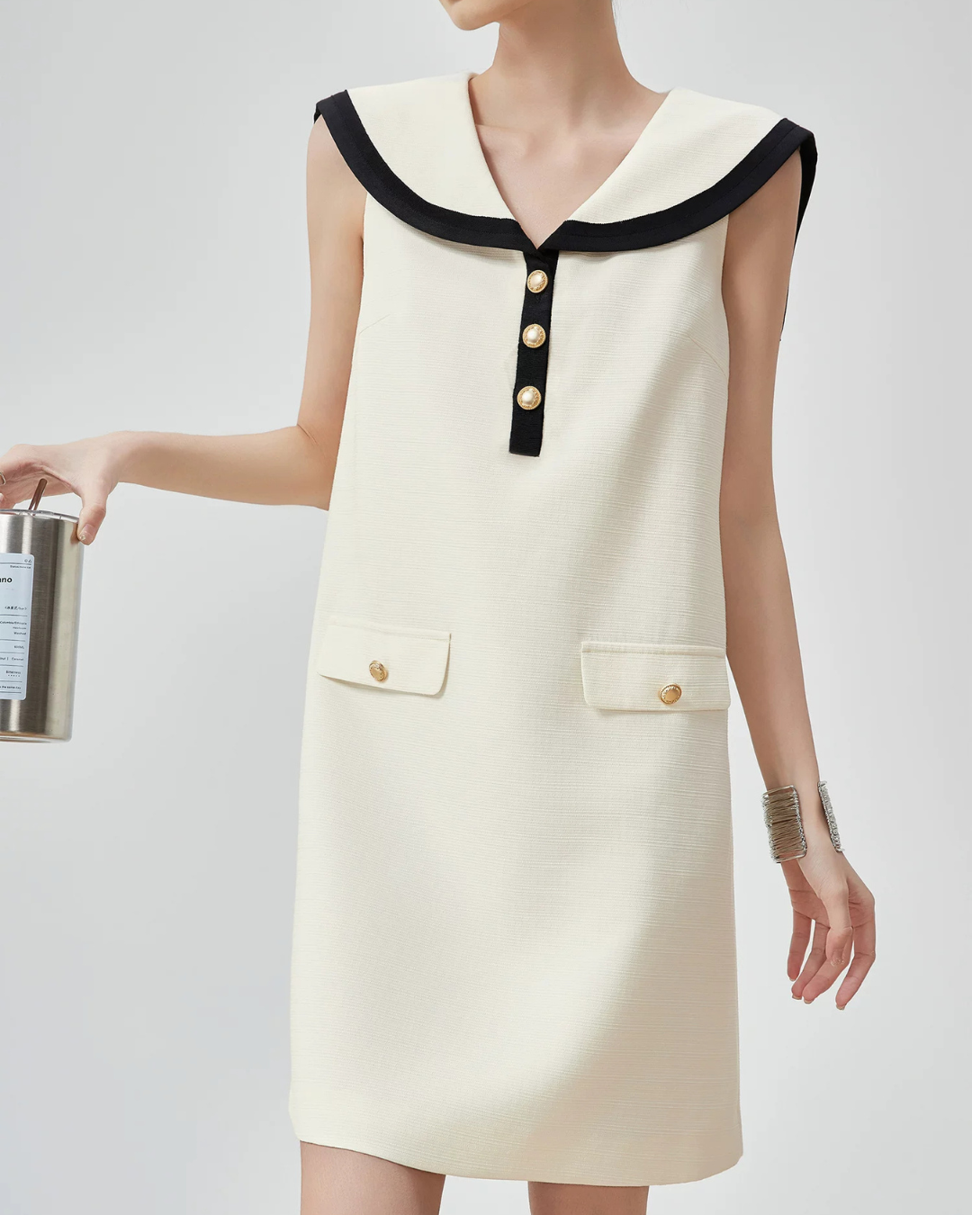 Sailor Collar Sleeveless Mini Dress FER0273