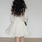 Round Neck Linen Long Sleeve Dress VAS0152