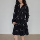 V-Neck Autumn Embroidered Dress VAS0150