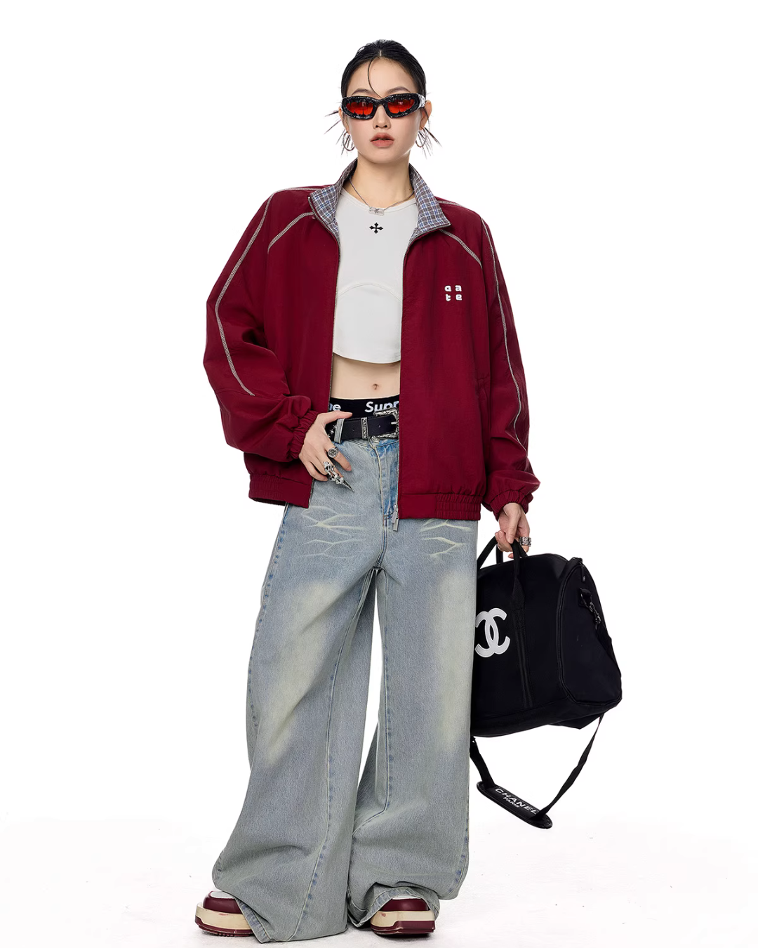 Double Zip Nylon Jacket ICM0086