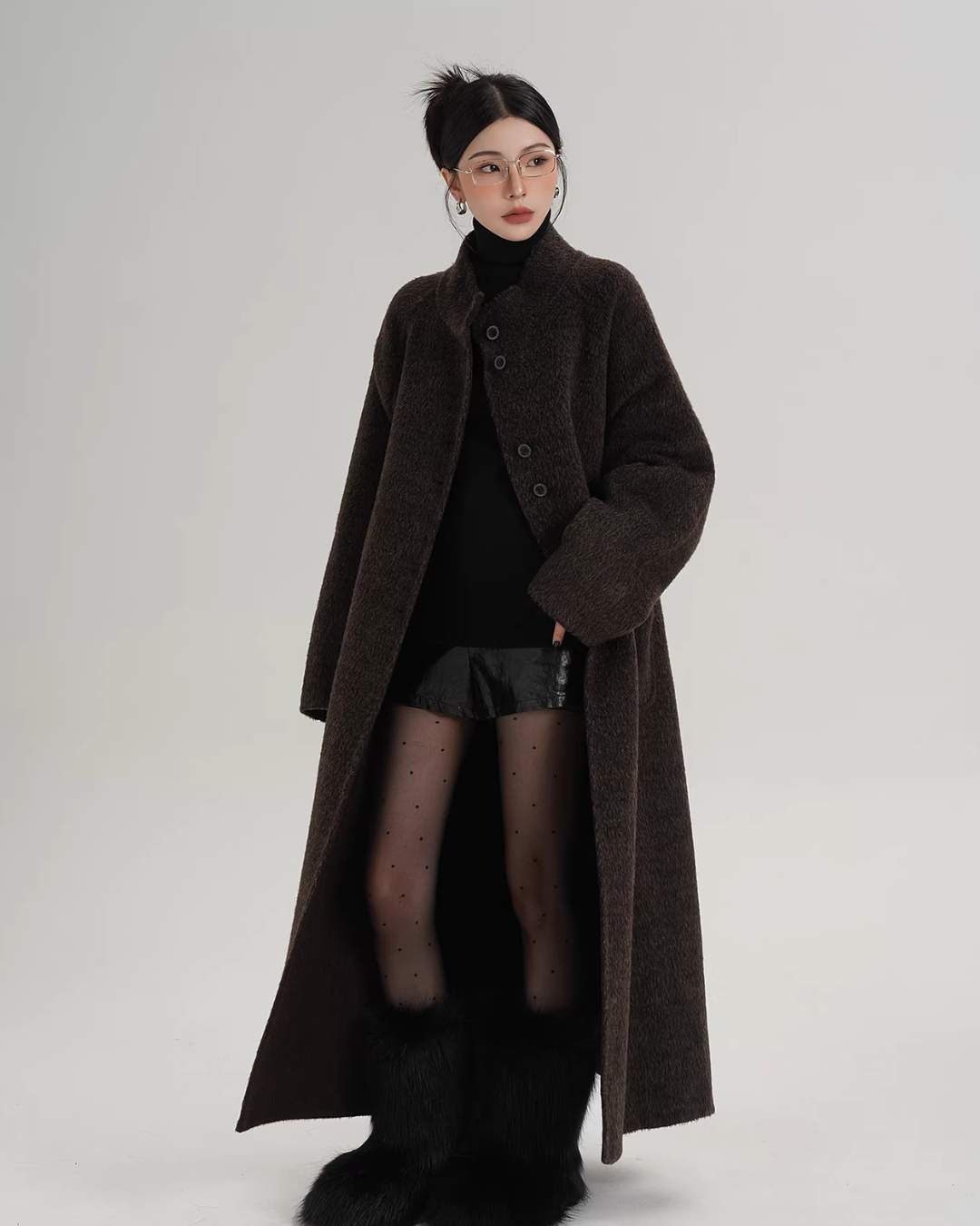 Scarf Long Wool Coat SRS0408