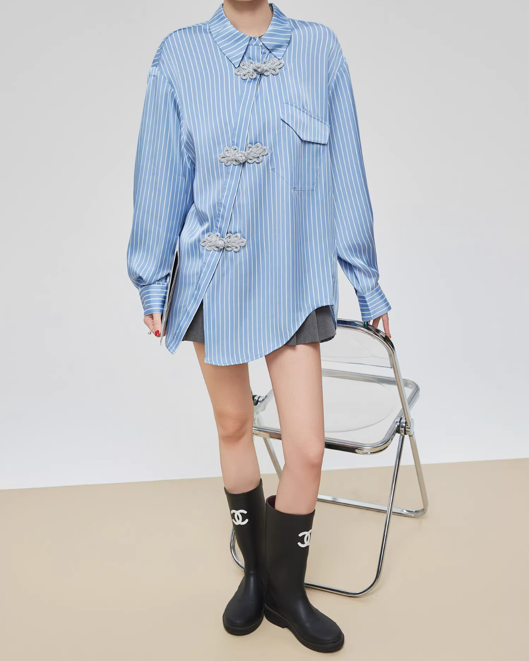 Chinese-Style Long-Sleeve Shirt FER0057