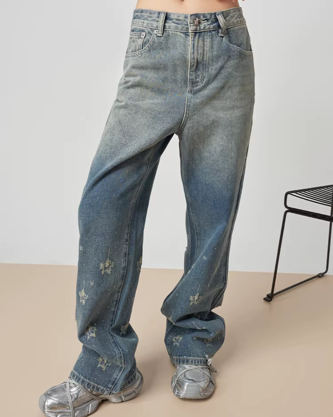 Gradient Wide Denim Pants FER0058