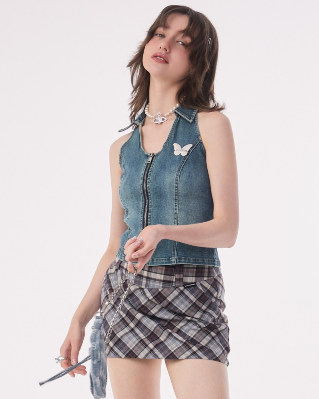 Vintage Sleeveless Denim Vest ZZF0196