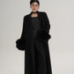 Fur Cuff Long Coat SRS0403