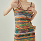 Rainbow Stripe Knit Dress / Knit Cardigan LLA0024