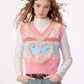 Retro Pink V-Neck Vest ZZF0281