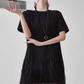 Rhinestone Short-Sleeve T-Shirt Dress FER0080