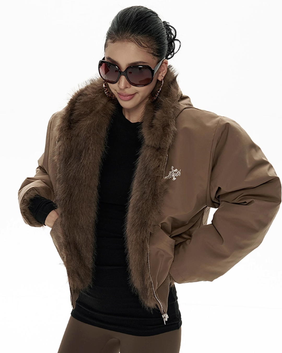 Big Hood Fur Coat ZRS0087