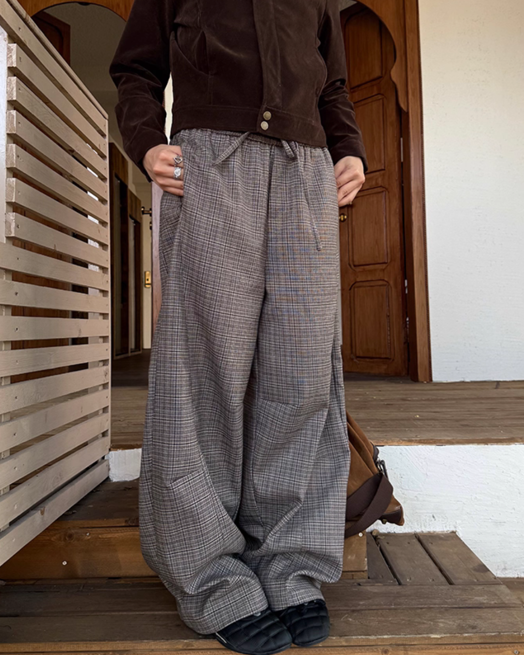 Retro Plaid Patchwork Pants CYE0046